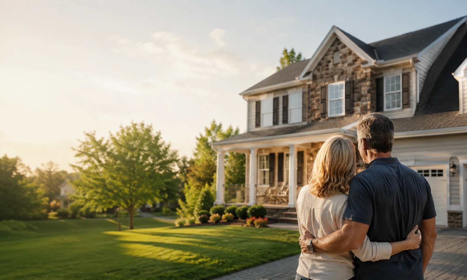 Couple looking at a home they may buy